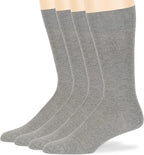 7BigStars Mens Dress Socks – 4 Pack Bamboo Crew Fit, Solid or Patterned, Thin Seamless Breathable Business