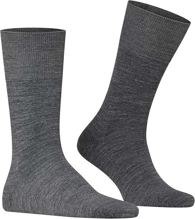 FALKE Men's Airport Dress Socks, Premium Merino Wool Cotton Blend, Sustainable Luxury, Eco-Friendly Business Casual, 1 Pair