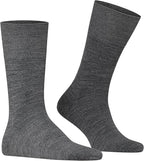 FALKE Men's Airport Dress Socks, Premium Merino Wool Cotton Blend, Sustainable Luxury, Eco-Friendly Business Casual, 1 Pair
