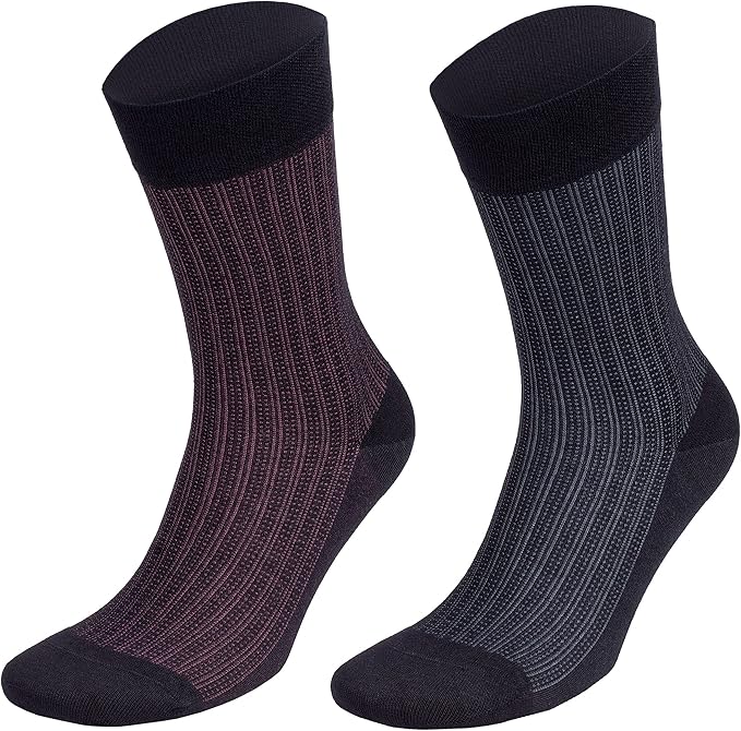 Men’s Lightweight Dress and Trouser Socks – Rayon Made From Bamboo, Odor Free & Breathable(3 or 8 pairs + Gift box)