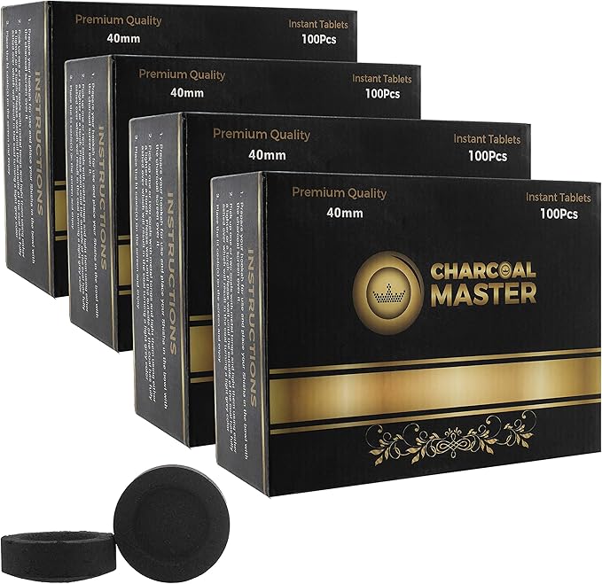 Coal Instant Light – Incense Instant Coal Disks – Coal Tablets – Charcoal Disks – Set of 10 Coal Rolls – 40 mm Quick Light Charcoal Briquettes – Natural Coal Disks – Slow Burn and Low Smoke (800)