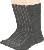 7BigStars Mens Dress Socks – 6 Pairs Crew, Soft Stay Up, Cotton Comfort for Business, Office, Big and Tall, Breathable