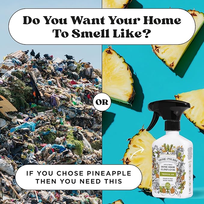 Home-Pourri Air + Fabric Multi-Purpose Odor Freshener Spray, Tropical Air, 11 Fl Oz - Pineapple, Jasmine and Sandalwood