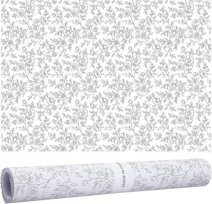 Eersida 20 Sheets 14 x 19.5 Inch Scented Drawer Liners for Dresser Non Adhesive Fragrant Drawer Liners Paper for Bedroom Kitchen Cabinet Home Shelf Closet(Fresh Flower)