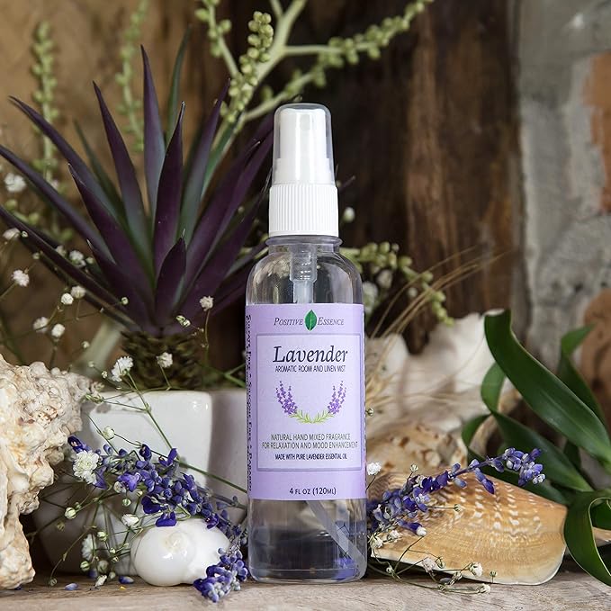 Lavender Linen and Room Spray, Natural Aromatherapy Sleep Spray for Relaxation and Stress Relief, Lavender Essential Oil for Pillows or Bedding, Odor Eliminator