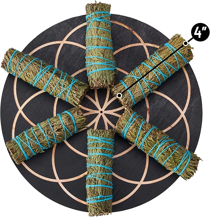 Cedar Smudge Sticks 4 Inch | Cedar Sage Smudging Wands | Wholesale Sage Bulk Sage Kit | Salvia Blanca para Limpiar | Sustainably Sourced California Sage