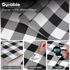 Drawer and Shelf Liner, Non-Slip Kitchen Cabinet Liners Non-Adhesive Thick Strong Grip Waterproof Washable Mats Protect Dresser Shelves Cupboard Bathroom Cabinets, Buffalo Plaid, 12 in X 30 FT