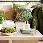 COCORRÍNA Reed Diffuser - White Jasmine 6.7 Fl.oz Reed Diffuser Set with Sticks & Preserved Baby's Breath, Reed Diffuser for Home Bathroom Shelf Decor