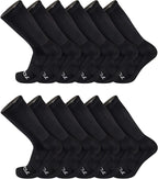 TCK Moisture Wicking Work Crew Socks for Men & Women- 9-11/10-13/13-15 Cushioned Boot Socks 6-pack 3-pack 12-pack