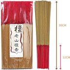 LaoShan Sandalwood Incense Joss Sticks (30cm, 300g, 400 Sticks) - Taiwan Traditional Bamboo Sticks for Religious, Thin & Less Smoke (1)