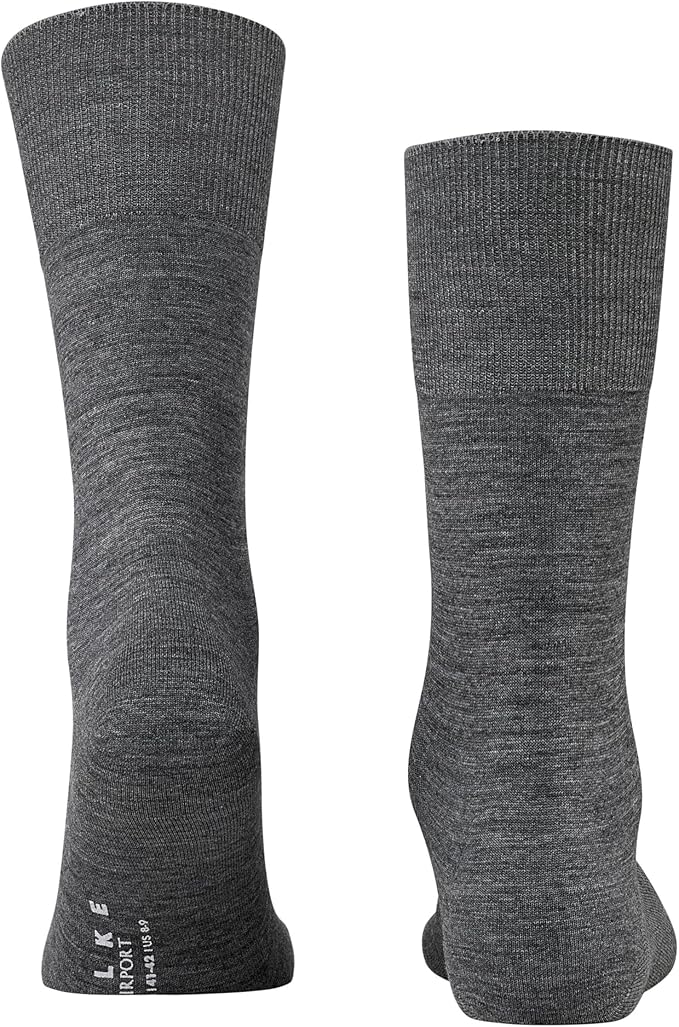 FALKE Men's Airport Dress Socks, Premium Merino Wool Cotton Blend, Sustainable Luxury, Eco-Friendly Business Casual, 1 Pair