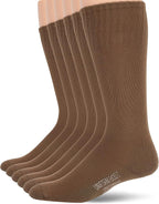 Jefferies Socks Men's Military Rib Top Combat Crew Boot Socks 6 Pack