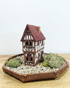 Ceramic Houses Collection - Handmade Miniature of Historic Winery in Bernkastel-Kues, Germany - Candle, Cone Incense Holder R255