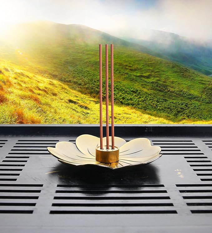 Stick Incense Burner Coil Incense Holder Nine Hole Type Design Brass