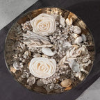 Linen White Fragrance Potpourri Bag Home Décor | Floral Petals Vase & Bowl Filler (White)