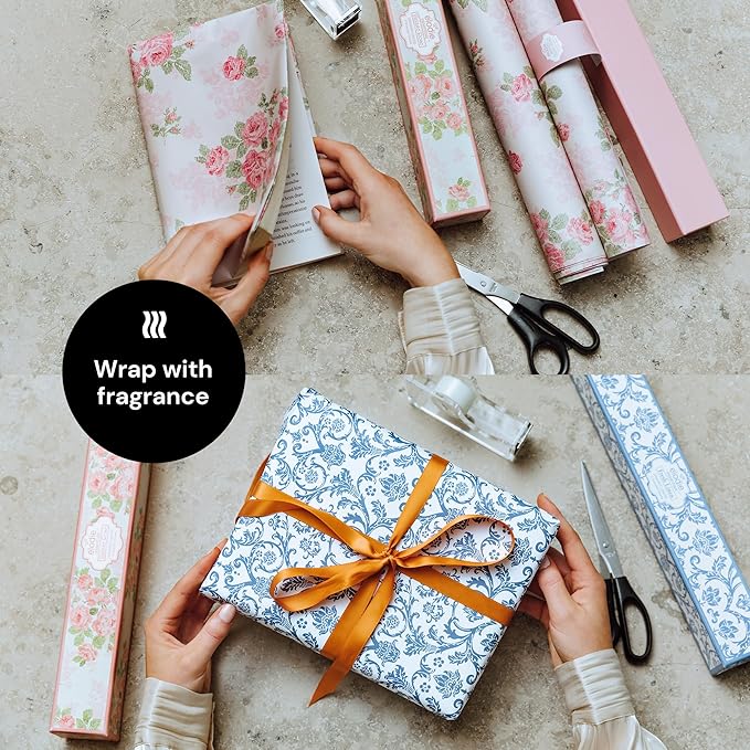 Scented Drawer Liner Sheets - 14 in x 19.5 in, Royal Damask, Pack of 6 - Non-Adhesive Cabinet Liner - Lining Paper for Drawers - Long-Lasting Fragrance Scented Paper