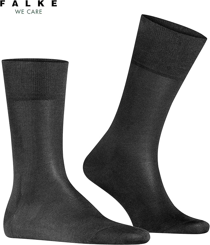 FALKE Men's Tiago Dress Socks, Sustainable Cotton, Crew, 1 Pair