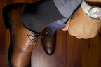 Hugh Ugoli Men's Bamboo Dress Socks for Business & Trouser, Thin & Seamless Crew Socks, 4 Pairs with Gift Box, Shoe Size 8-12
