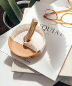 Bursera Terracotta Palo Santo Holder, Tree Planted with Every Order, Ceramic Palo Santo Burner Wood Stand, Incense Stick Burning Tray