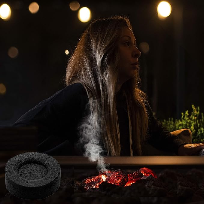 Coal Instant Light – Incense Instant Coal Disks – Coal Tablets – Charcoal Disks – Set of 200 Coals – 40 mm Quick Light Charcoal Briquettes – Natural Coal Disks – Slow Burn and Low Smoke (200)