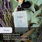 Esker - Natural Eucalyptus Towel + Linen Spray | Clean, Vegan Home Fragrance + Aromatherapy (3.4 fl oz | 100 ml)