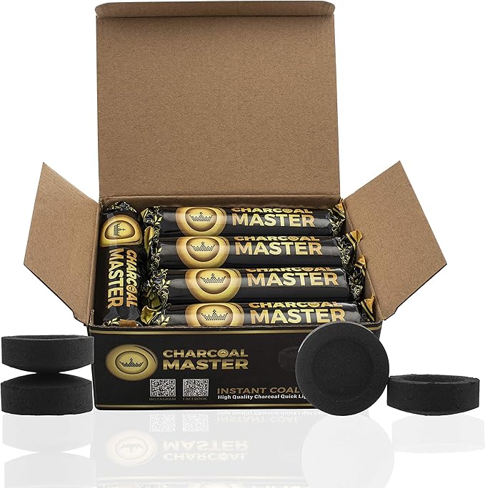 Coal Instant Light – Incense Instant Coal Disks – Coal Tablets – Charcoal Disks – Set of 200 Coals – 40 mm Quick Light Charcoal Briquettes – Natural Coal Disks – Slow Burn and Low Smoke (200)