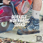 Bamboo Sports Premium Bamboo Crew Work Socks- Moisture Wicking, Odor Eliminating