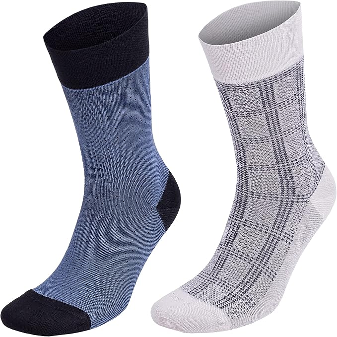 Men’s Dress and Trouser Socks – Premium Rayon Made From Bamboo, Crew Socks (6 pair + Gift box)