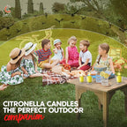 Candle Charisma Citronella Scented Votive Candles - 15 Hour Burn time - Set of 36 for Dinner, Wedding, Halloween and Holiday Decorations