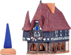Ceramic Art Cone Incense Holder Room Decoration Handcrafted Collectible Miniature Town Hall in Michelstadt, Germany R272