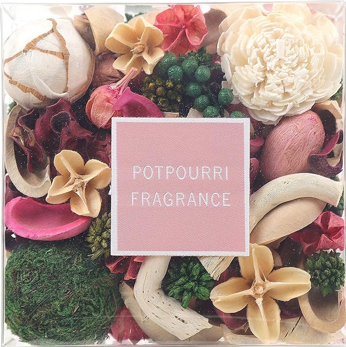 Qingbei Rina Potpourri Bowl Filler, Rose Scented Potpourri Dried Flower,Decorative Vase Filler, Home Fragrance Sachet,Bathroom Decor,14 Oz(Blush Pink)