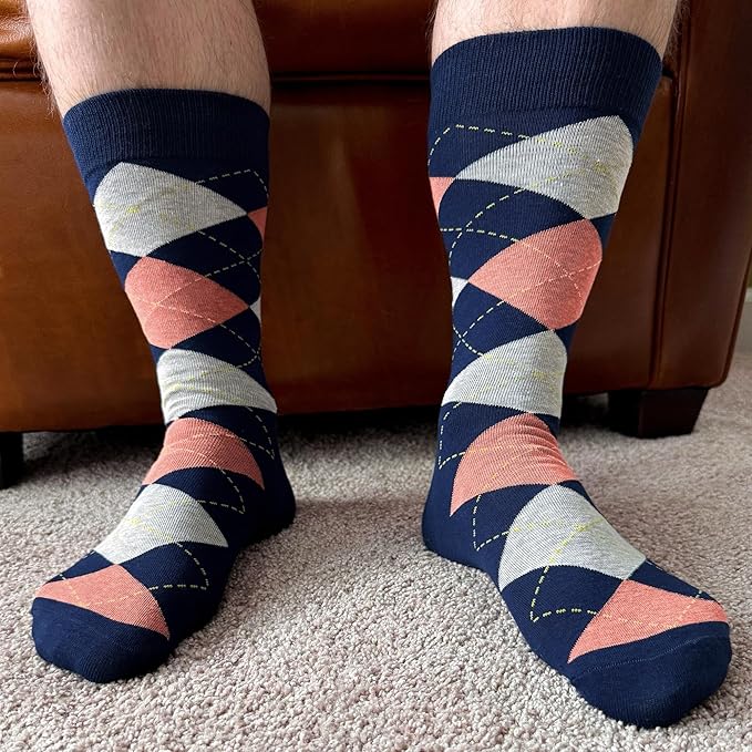 tiemart Men's Socks, Fits Men's Shoe Sizes 8-12