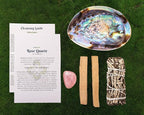 Spiritual Items - Yerba Santa Smudge Stick ~ Abalone Shell for Smudging ~ Palo Santo Sticks ~ 2 inchTripod Stand ~ 8 inch Feather and White Sand