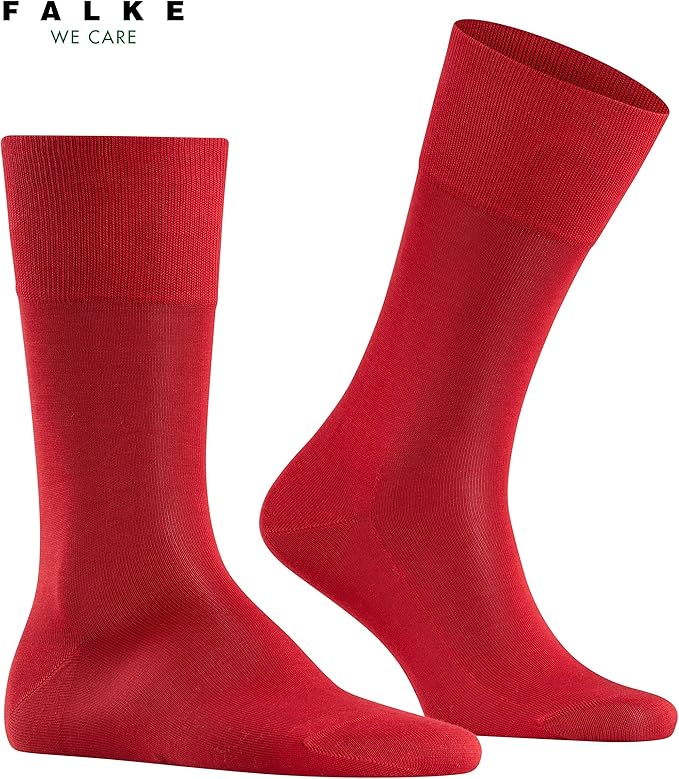 FALKE Men's Tiago Dress Socks, Sustainable Cotton, Crew, 1 Pair