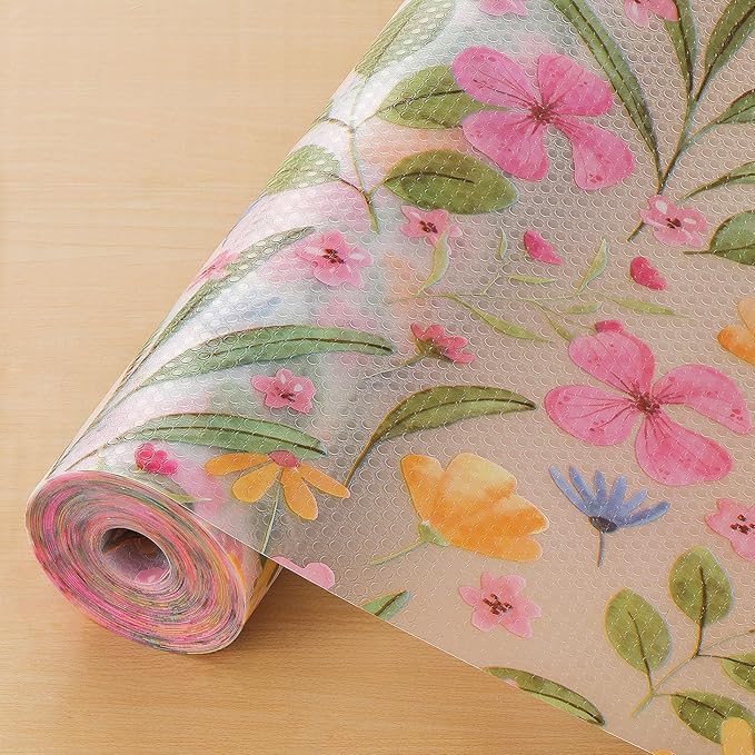 Cooyes Shelf Liner – Premium Non-Adhesive Cabinet & Drawer Liner for Kitchen – Waterproof Shelf Paper with Modern Pattern – Durable EVA Cabinet Mat – Easy to Cut