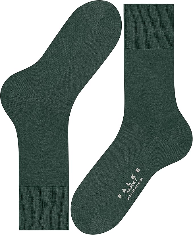 FALKE Men's Airport Dress Socks, Premium Merino Wool Cotton Blend, Sustainable Luxury, Eco-Friendly Business Casual, 1 Pair