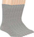 7BigStars Mens Dress Socks – 6 Pairs Crew, Soft Stay Up, Cotton Comfort for Business, Office, Big and Tall, Breathable