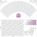 10 Sheets Drawer Liners for Dresser Scented Drawer Liners Non Adhesive Scented Paper for Fragrant Home Shelf Closet(Lavender,Novel Style)
