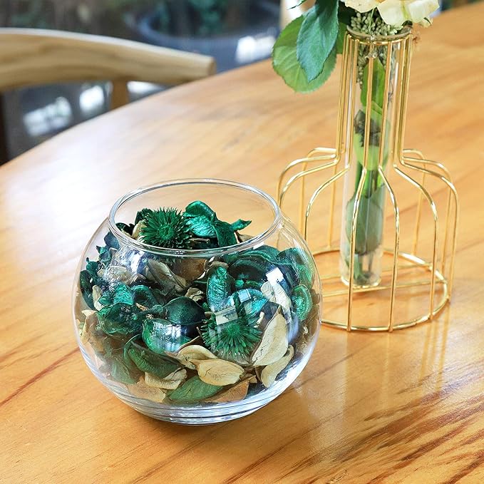 Qingbei Rina Green Potpourri Bag,Evergreen Scented Potpourri Dried Flower,Christmas Decorative Bowl Vase Filler,Home Fragrance, Winter Holiday Table Decor,8.4oz.