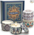 Scented Candle Gifts for Women, 4 Pack 4.4 oz Aromatherapy Candles, Stocking Stuffers for Women, Stress Relief Gifts for Girlfriend, Teacher, Mom, Anniversary, Birthday, Christmas Gift