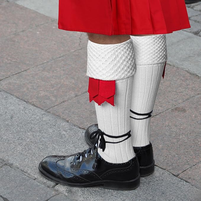 DSS KILTS-Kilt Hose, Tradional Scottish Kilt Scocks Wool Blend, Bubbled Design Kilt Socks for USA Shoe Sizes
