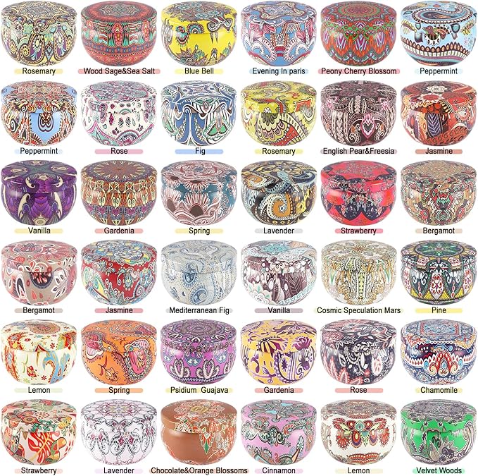 36 Pack Scented Candles Set for Home, Relaxing Stress Relief, Aromatherapy - Natural Soy Wax and Fragrance - Gifts for Women, Mom, Best Friend, Wife, Birthday