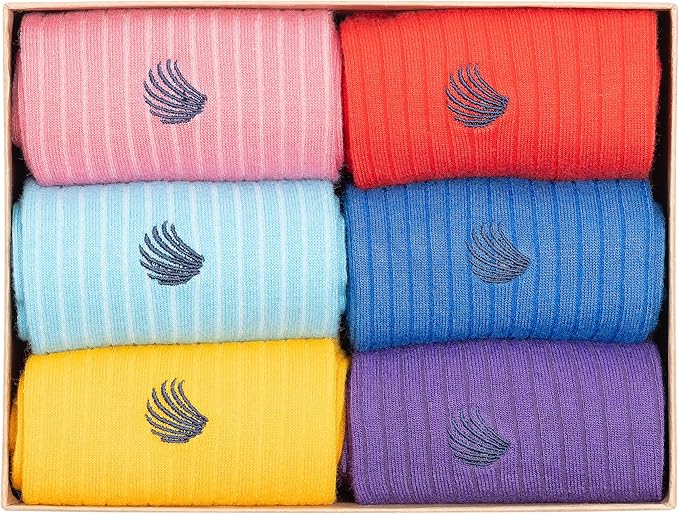 Men’s Dress and Trouser Socks – Premium Rayon Made From Bamboo, Crew Socks (6 pair + Gift box)