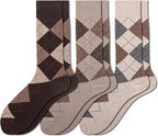 Men’s Argyle Dress Socks, Combed Cotton, Pack of 3