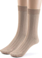 Modal Mens Crew Socks, Formal Mid-Length Dress Calf Socks 2 or 4 Pk