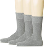 Hugh Ugoli Mens Cotton Dress Socks, Plain Colors, Regular Fit, Crew, Casual Socks, Shoe Size 6 to 15 (3 Pack)