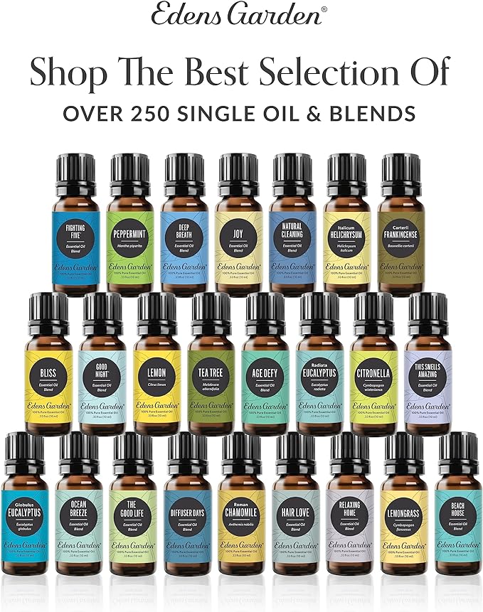 Edens Garden Essential Oils Diffuser 3 Set – 100% Pure Therapeutic Grade Aromatherapy Blends - for Natural Relaxation, Energy & Sleep – No Fragrance Oil & Undiluted for Home & Office, 10 ml/ 3 Pack