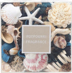 Qingbei Rina Summer Potpourri Dried Flowers, Ocean Breeze Scented Potpourri Bowl Filler,Vase Filler,Home Fragrance, Beach Coastal Sea Shell Bathroom Decor,14 oz(Blue)