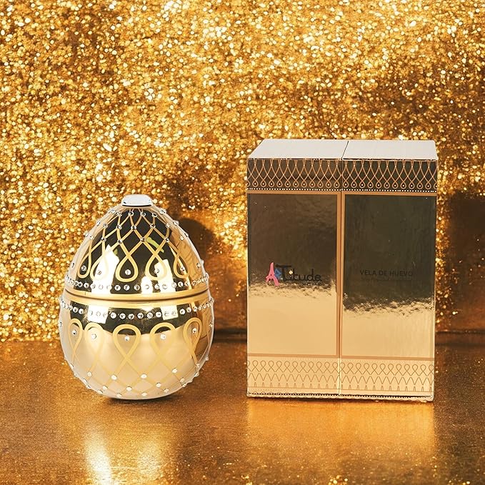 Easter Egg Candle| Egg-Shaped Scented Candle | Handmade Decorative Gift | Soy Wax | 14 Cm | Spice Rose - Oud - Sandalwood | Gift for Anniversary, Graduation, Christmas, Birthday, 1 Wick