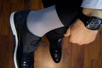 Hugh Ugoli Men's Cotton Dress Socks for Business & Trouser, Thin & Seamless Crew Socks, 4 Pairs with Gift Box, Shoe Size 8-12